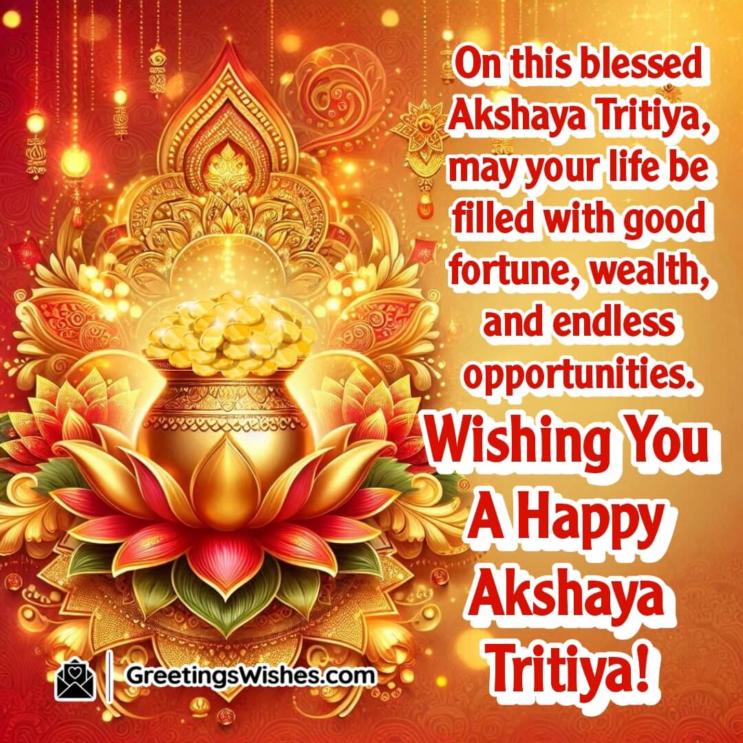 Akshaya Tritiya image featuring divine elements, symbolizing fortune and sacred opportunities.